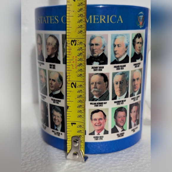 Presidents United States Mug Smithsonian Souvenir 4.5" Cup Coffee 1789 Bush 2001 - Picture 7 of 7